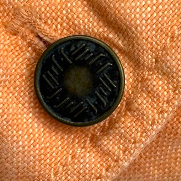 J Jill Peach Linen Trucker Inspired Button Up Jacket - Picture 6 of 8